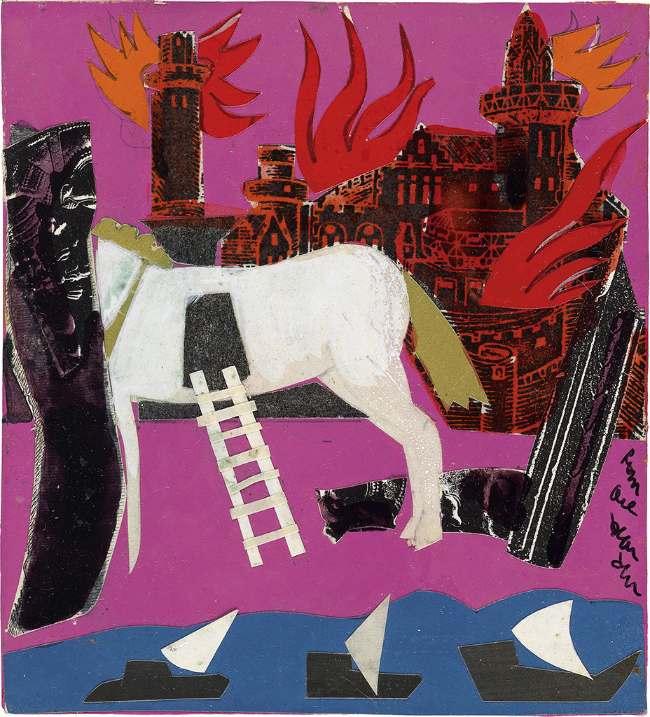 ROMARE BEARDEN (1911 - 1988) Untitled (The Trojan Horse).